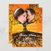 格安結婚式招待状はがき 案内ポストカード (正面/裏面)