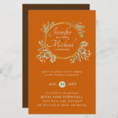 格安結婚式招待状グリーナリーリース予算 (正面/裏面)