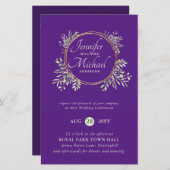 格安結婚式招待状グリーナリーリース予算 (正面/裏面)