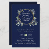 格安結婚式招待状グリーナリーリース予算 (正面/裏面)