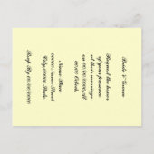 格安結婚式招待状 インビテーションポストカード (裏面)