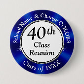 格安40年クラス懇親会パーティー好意，バルク 缶バッジ (正面)