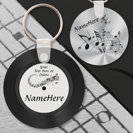 格安、キーチェーンを記録。音楽をテーマにしたパーティーの好意 キーホルダー