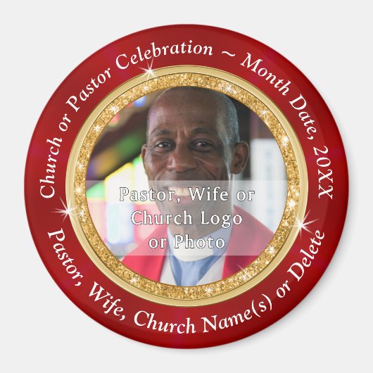 格安，パーソナライズされた写真磁石，任意の大事な行事 マグネット (正面)