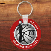 格安,女子バスケットボールのギフト,赤,バスケットボール キーホルダー (正面)