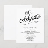 格安 結婚式 ウェディング 招待状 Let's Celebrate (正面/裏面)