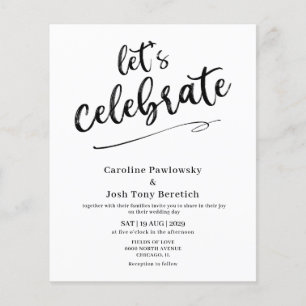 格安 結婚式 ウェディング 招待状 Let's Celebrate