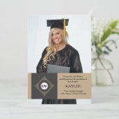 格式のある初期写真卒業発表 案内状 (スタンド正面)