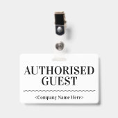 格式のある「公認ゲスト」バッジ バッジ (正面 (クリップ付))