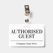 格式のある「公認ゲスト」バッジ バッジ (裏面 (クリップ付))