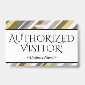 格式のある「許可された訪問者です！」バッジ バッジ (裏面)