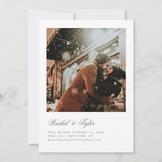 格式ばったキャプションエンゲージメント セーブ・ザ・デート ご案内 (正面)