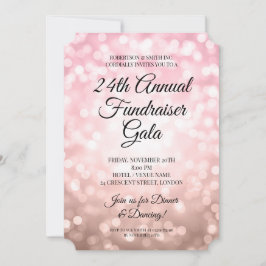 格式ばった企業の資金調達パーティー　ローズゴールドの照明 招待状