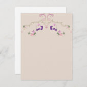 格式ばった花のガーランド招待状 招待状 (正面/裏面)