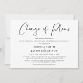 格式を変えたウェディングプランの変更　エレガント 案内状 (正面)