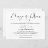 格式を変えたウェディングプランの変更 エレガント 案内状 (正面/裏面)