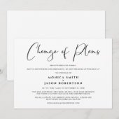 格式を変えた結婚式のご案内　エレガント 案内状 (正面/裏面)