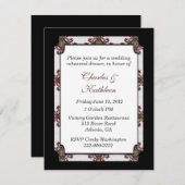 格式的な結婚式のリハーサルディナー招待状 招待状 (正面/裏面)