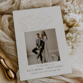 格式高い結婚式の写真付き招待状 箔招待状