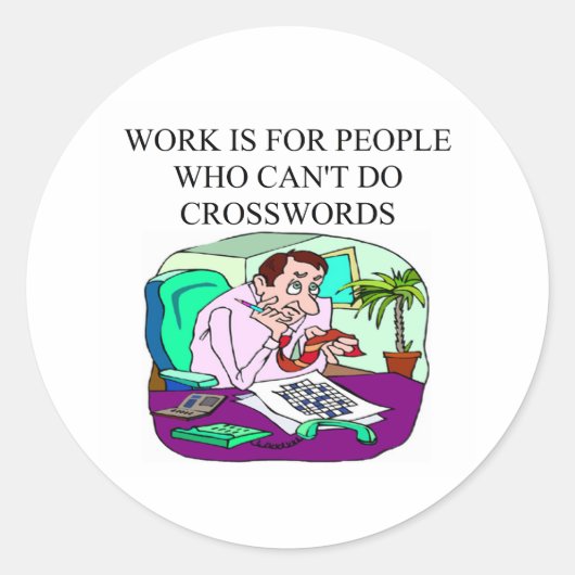 格札とワードゲームプレーヤーのデザイン ラウンドシール (正面)