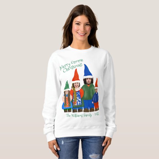 格言おもしろいあなたの家族の醜いクリスマスセーター スウェットシャツ (正面フル)