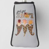 格言おもしろいは秋、カボチャの季節を愛する ゴルフヘッドカバー (回転90)