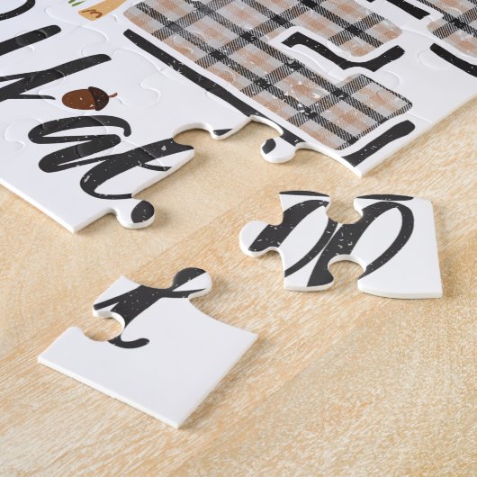 格言おもしろいは秋、カボチャの季節を愛する ジグソーパズル (側面)