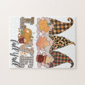 格言おもしろいは秋、カボチャの季節を愛する ジグソーパズル (横)