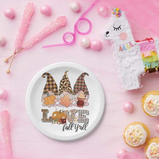 格言おもしろいは秋、カボチャの季節を愛する ペーパープレート (パーティー)