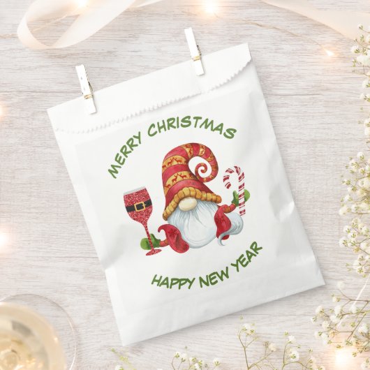 格言おもしろいクリスマスパーティーの好意バッグ フェイバーバッグ (クリップ留めされた状態)