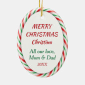 格言おもしろいジョイキッズクリスマスオーナメント セラミックオーナメント (裏面)