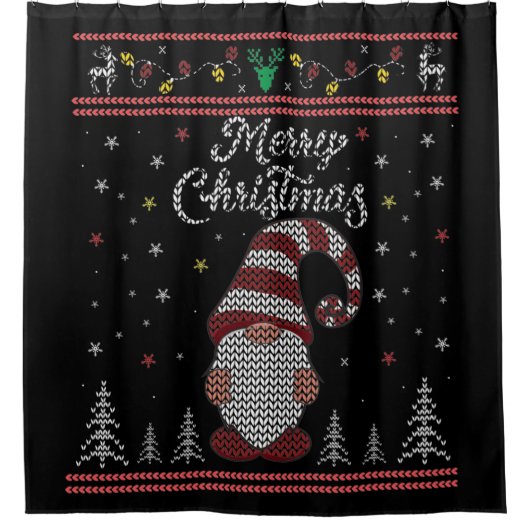 格言おもしろいメリークリスマス シャワーカーテン (正面)