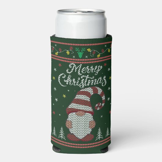 格言おもしろいメリークリスマス スリム缶クーラー (Seltzer正面)