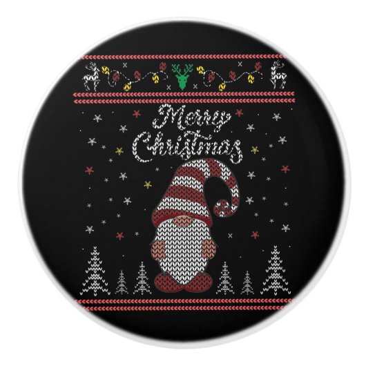 格言おもしろいメリークリスマス セラミックノブ (正面)