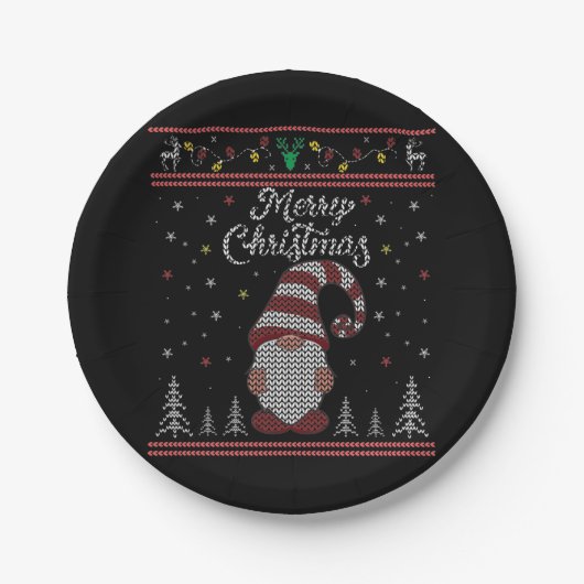 格言おもしろいメリークリスマス ペーパープレート (正面)