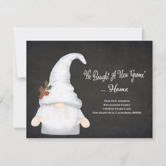 格言おもしろい引っ越しましたニューアドレスホリデームービング 案内状 (正面)