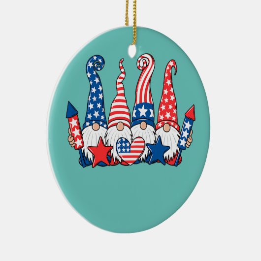 格言おもしろい愛国的アメリカ国旗かわいい格言 セラミックオーナメント (右)