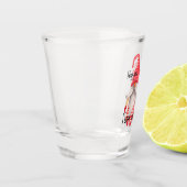 格言おもしろい、私はあなたの顔が大好き ショットグラス (左)