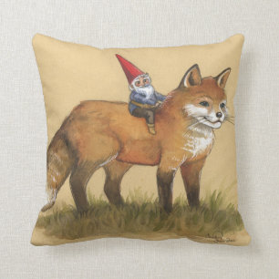 格言およびキツネの枕 クッション