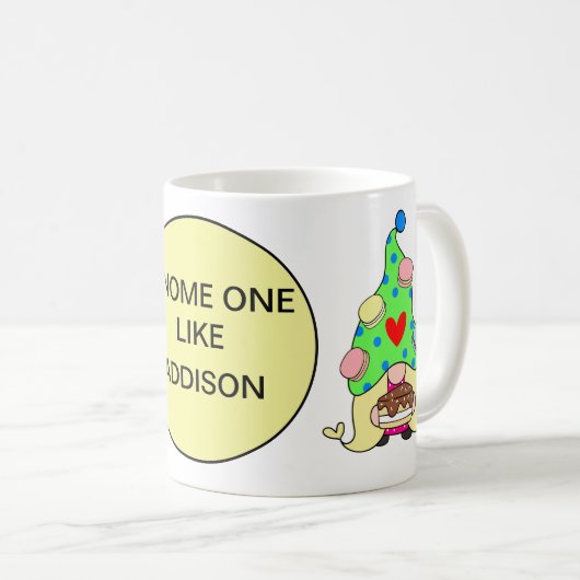 格言お名前に似たCookieハットケーキハート コーヒーマグカップ (正面右)