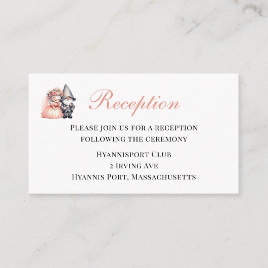 格言お洒落ウッドランドオレンジのウェディングレセプション エンクロージャーカード (正面)