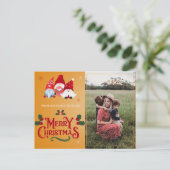 格言お洒落クリスマス家族の挨拶の写真 シーズンポストカード (スタンド正面)