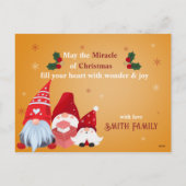 格言お洒落クリスマス家族の挨拶の写真 シーズンポストカード (裏面)