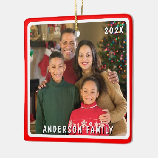 格言お洒落ズMerry Christmas写真 セラミックオーナメント (左)