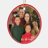 格言お洒落ズMerry Christmas One写真 セラミックオーナメント (左)