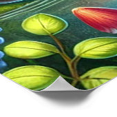 格言お洒落魚釣りバイマジカルフォレストバイザ ポスター (角)