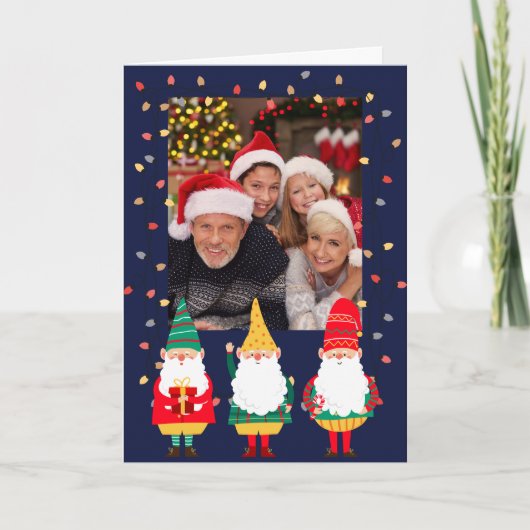 格言お洒落1枚の写真メリークリスマス シーズンカード (正面)