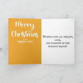 格言お洒落1枚の写真メリークリスマス シーズンカード (内部)