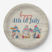 格言お洒落BBQファームハウス7月4日パーティー ペーパープレート (正面)