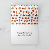 格言かぼちゃ葉の感謝祭 シーズンカード (内部)